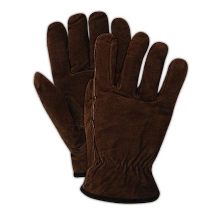 Magid Leather Drivers Gloves, Leather, Slip OnSlip On Cuff, Brown, M 12 PK TB482E-M